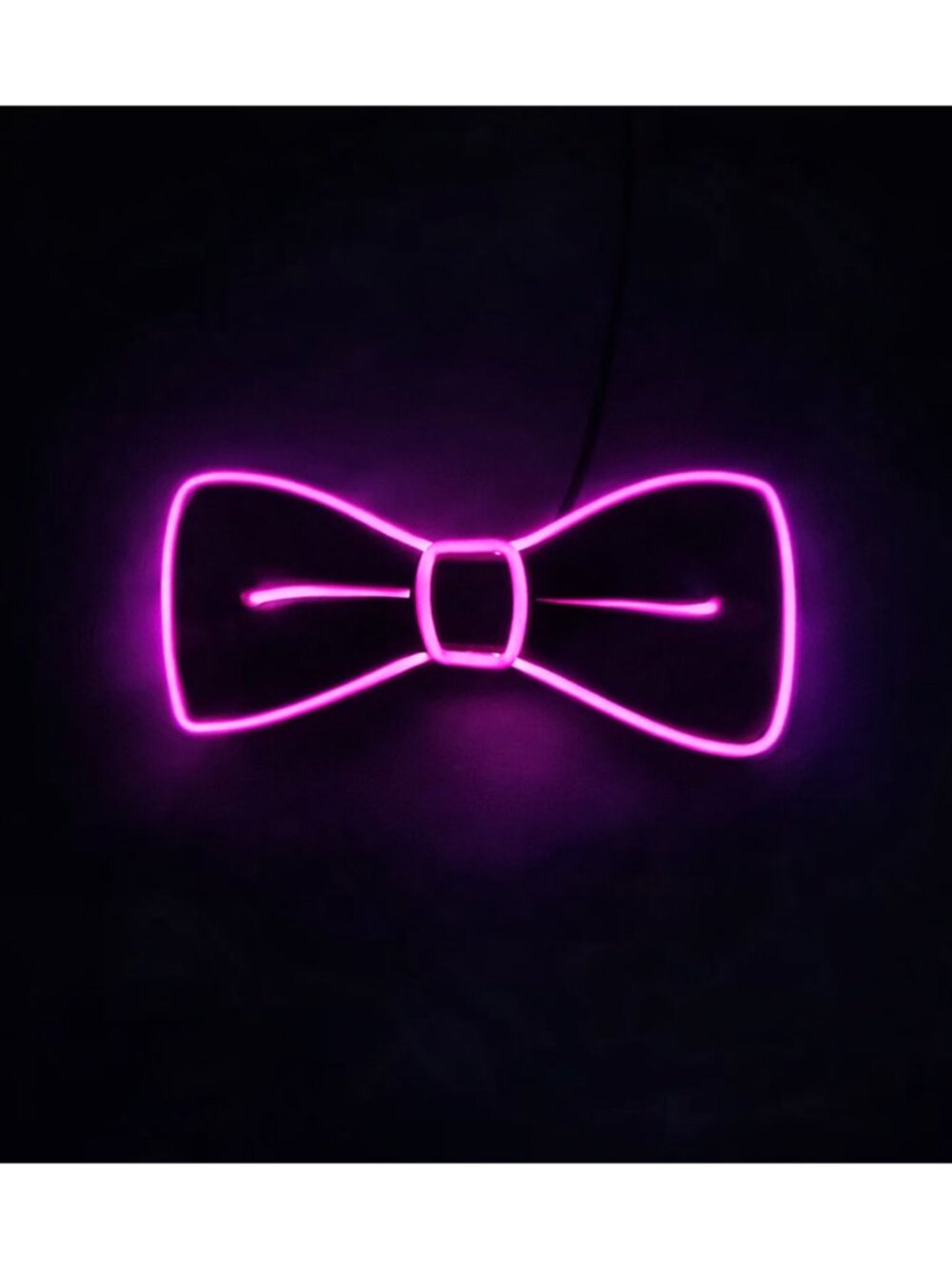 LIGHT-UP EL Wire Bow Tie - Fun Quirky Festival Colorful Night Life All-Ages Gift